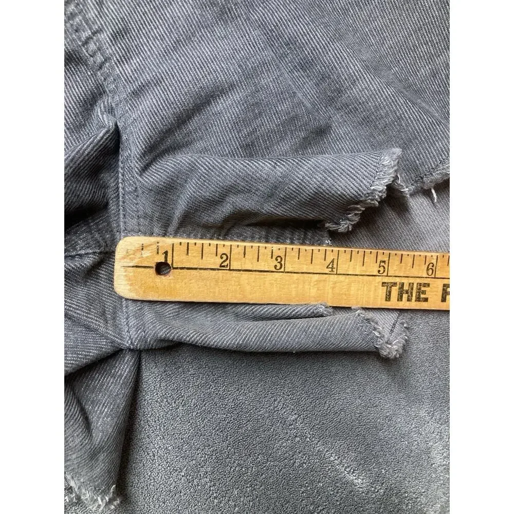 GAP Corduroy Raw Frayed Hem Short Woman Grey Silver Bells 90s Grunge Indie Sz 10